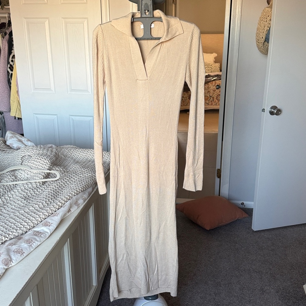 Top shop ribbed fitted midi - maxi dress